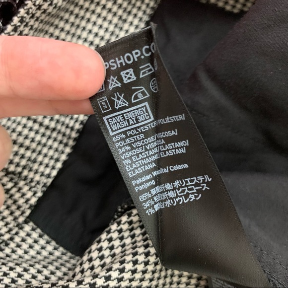 Topshop Houndstooth Straight Leg Trousers - Picture 8 of 9